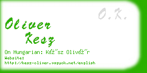 oliver kesz business card